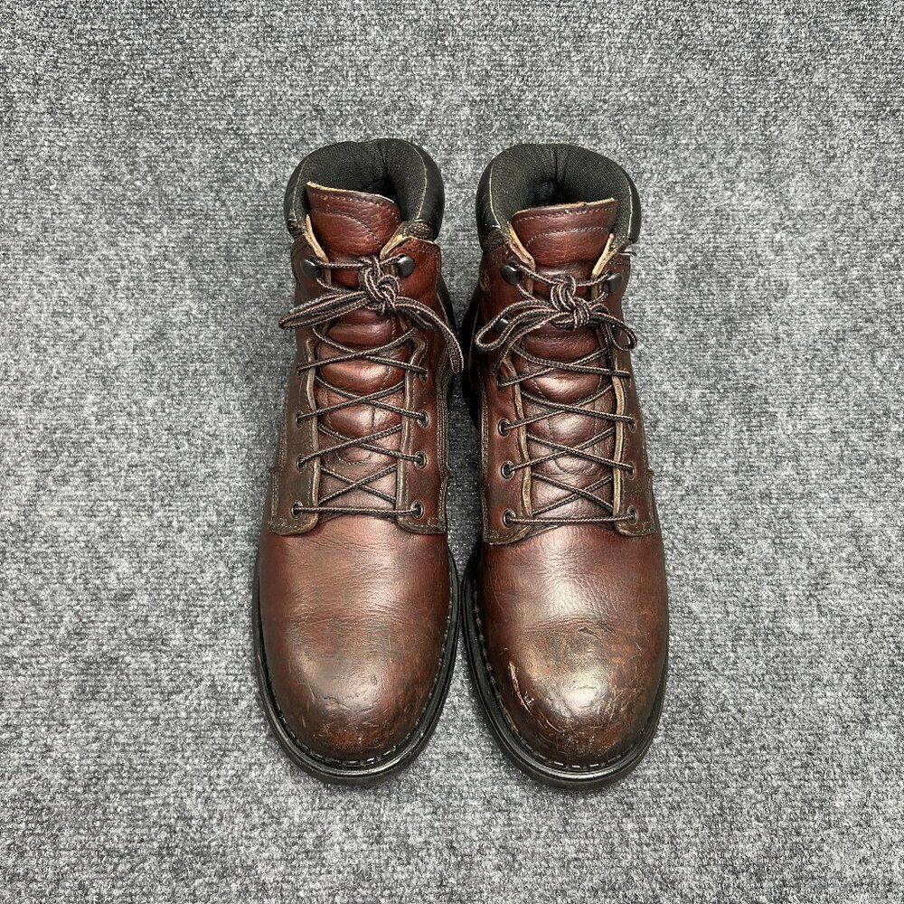 Red Wing DynaForce Boots Men's Size 11.5 Brown Leather Steel Toe Waterproof Work - Picture 3 of 15